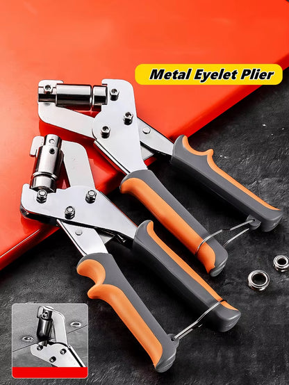 6Mm / 10Mm Eyelet Pliers Kit Tools Portable Hand Press Metal Grommet Hole Punch Plier for Leather Canvas Clothing DIY Tarp Ring