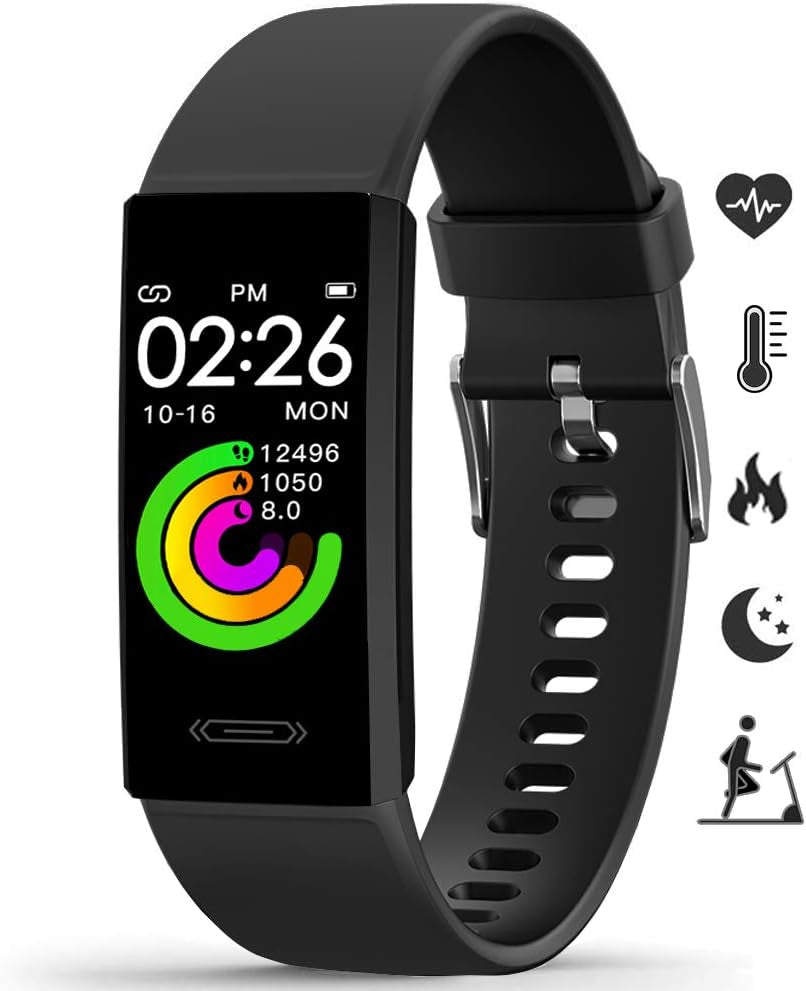 Revolutionary Fitness Activity Tracker: IP68 Waterproof Smart Watch with Heart Rate, Blood Pressure, and Body Temperature Monitoring for All Ages