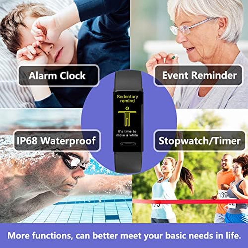 Revolutionary Fitness Activity Tracker: IP68 Waterproof Smart Watch with Heart Rate, Blood Pressure, and Body Temperature Monitoring for All Ages